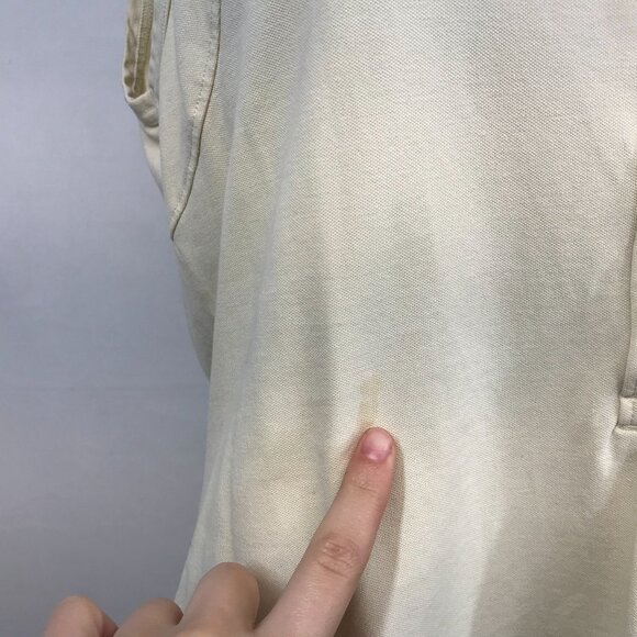 PRANA - WOMEN'S LARGE - TAN IVORY SLEEVELESS ROUND NECK BUTTON TANK TOP - Picture 2 of 6